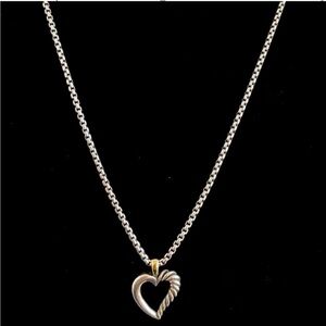 David Yurman Classic Cable Heart Necklace